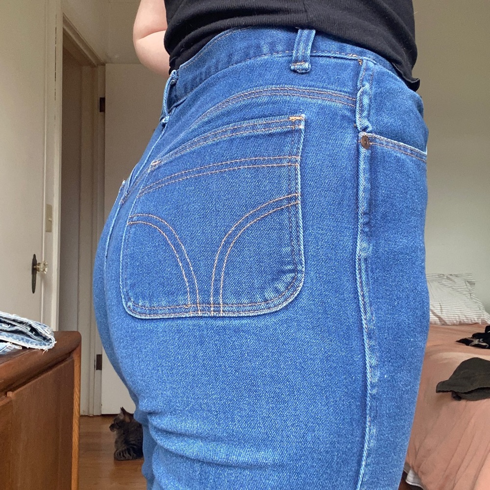 Western Style Vintage Blue Jeans